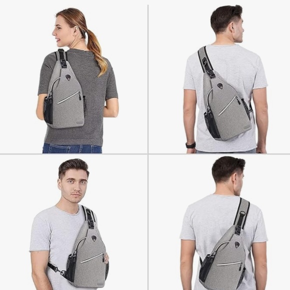 💐Mosiso Sling Backpack Crossbody Bag Grey - Picture 11 of 11